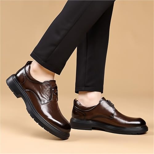 Men's Arrival Spring Autumn Business Commuter Wide Toe Thick Sole Slip On Formal Casual Dress Loafers2
