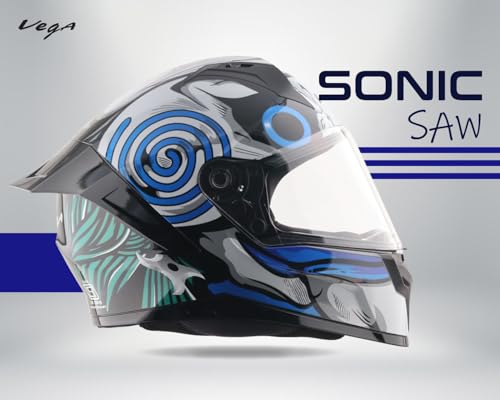 Image of Vega Sonic Saw Full Face Helmet -Black Blue-M