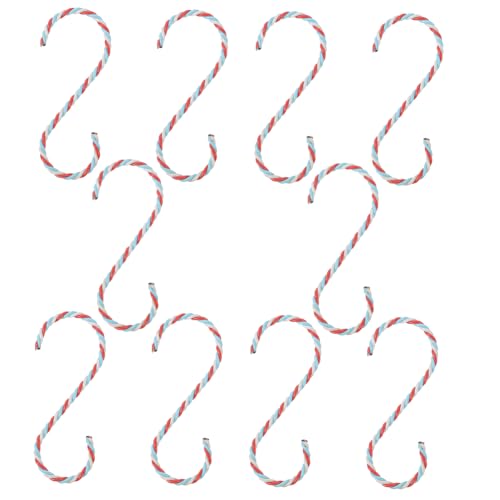 Cabilock 10pcs Christmas Hooks Sturdy Hangers for Stockings Ornaments and Decorations for Trees Doors and Windows Easy Installation for Holiday Cheer