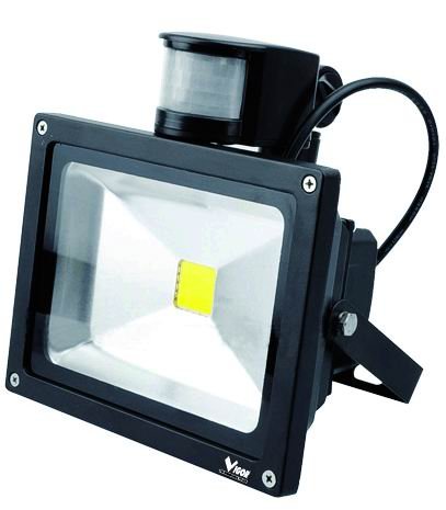 Projecteur LED 20W Vigor Lumy avec détecteur extérieur noir