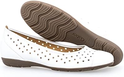 Gabor Ruffle Womens Punched Detail Casual Shoes 9 White | Image 5