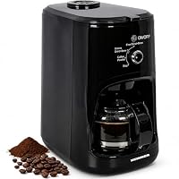 HEINNER Cafetiera cu rasnita HCM-900RBK, Filterkaffeemaschine mit Glaskanne, Edelstahl-Mahlwerk für ganze Bohnen & Kaffeepulver, 900 W, 4 Tassen, Dauerfilter, Tropfstopp, Warmhaltefunktion, Schwarz – Ansicht 1