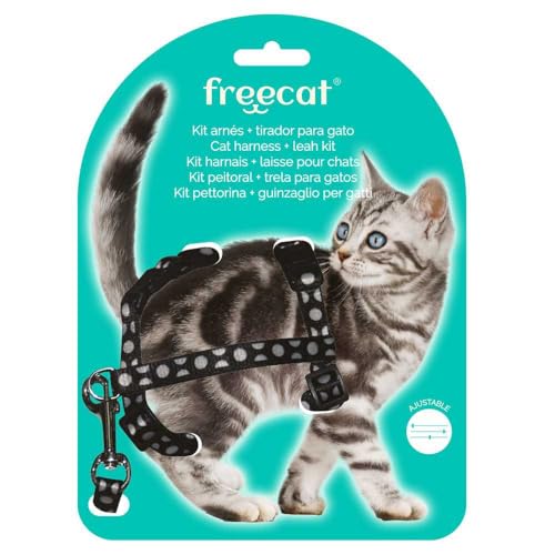 Freedog Kit Arnes + Maniglia Gatti Nero 10Mmx22/32Cm 10Mmx120Cm
