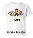 teesdeal Tshirt La Pat Patrouille Chien Prénom Au Choix Personnalisé Enfant Garçon & Fille (3-4 Ans)