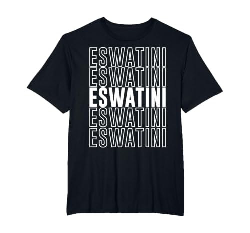 Eswatini T-Shirt, Men's Big and Tall, Black, 6X Tall