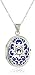 Italian Sterling Silver Lotus Flower Locket Necklace, 18"