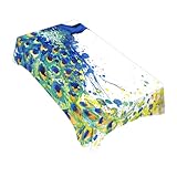 TKS MITLAN Blue Peacock Tablecloth Decor Animal Feathers Watercolor Exotic Table Cloth Dining Room Kitchen Table Cover 60' X 84' Oblong/Rectangle