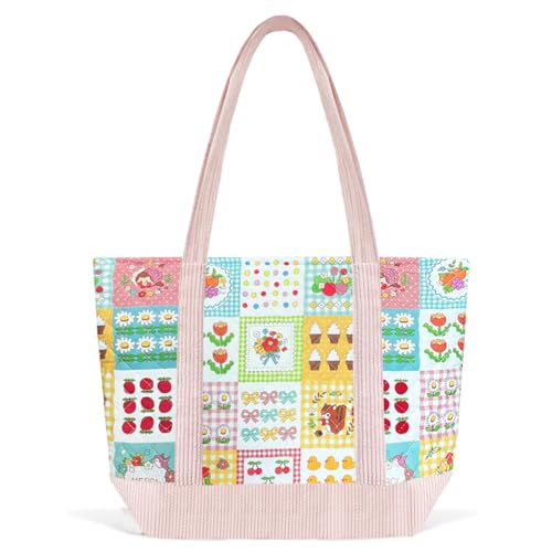 Bolso Tote Grande para Mujer con Cremallera y Diseño Floral miniatura 1