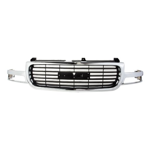 CarPartsDepot, Front Grille Grill Chrome Frame Black Insert Plastic, 400-19376 GM1200430 19130787