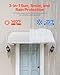 VEVOR Aluminum Awning 48 x 42 in, Durable Window Awning Door Canopy, Lightweight and Stable Aluminum Exterior Awnings Rain Snow Sunlight Protection for Door Entrance Windows Patio Porch