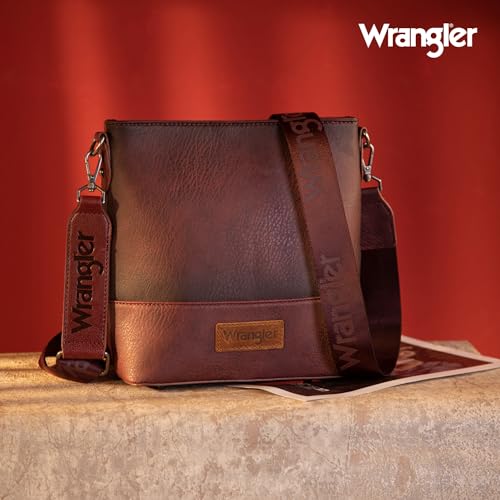 Image of Wrangler Crossbody Purses for Women Two Tone Crossbody Bags Women Purses and Handbags