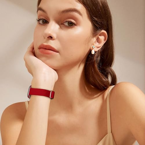 Image of Slim Braided Bands for Apple Watch Band 40mm 41mm 42mm 38mm 46mm 44mm 45mm 49mm Women,Stretchy Solo Loop Nylon Elastic Thin Narrow Skinny Strap for iWatch Ultra 3 SE 3 Series 11 10 9 8 7 6 5 4 3 2 1