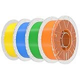 Creality PLA Filament 1.75mm, Hyper RFID PLA Filament Bundle 4Kg, High Speed 30-600mm/s 1kg(2.2lbs)/Spool Filament Support CFS, 4 Pack(Green, Orange, Yellow, Blue)