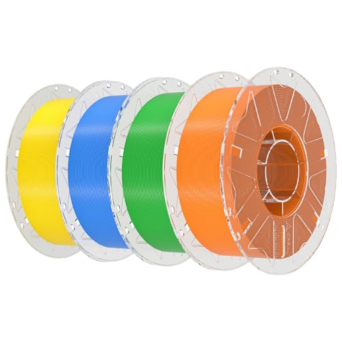 Image of Creality Hyper PLA Filament Bundle 4KG, RFID 3D Printer Filament PLA 1.75mm for High Speed 30-600mm /s, Support CFS, Fits for Most 3D Printers (Yellow&Orange&Green&Blue)