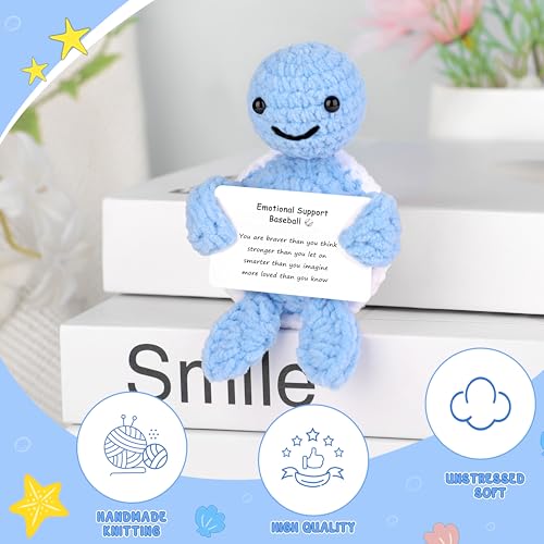 image for JoycuFF Funny Crochet Turtle Baseball Gift for Men - Inspirational Sto