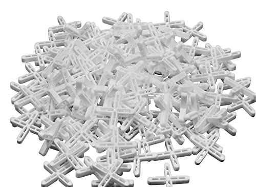 Buddy4Home house accessoires Fliesenkreuze 5mm Set 500 Stück aus robustem Kunststoff weiß Fliesenzubehör Fliesenverlegehilfe Fliesen-Abstandshalter Fugenkreuze