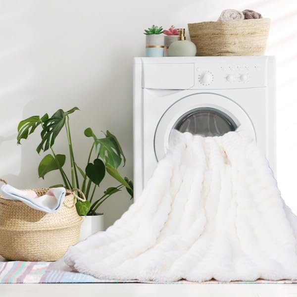 SpottedCozy Luxury Bubble Throw Blanket for Couch, Ultra Soft Faux Fur - image 9