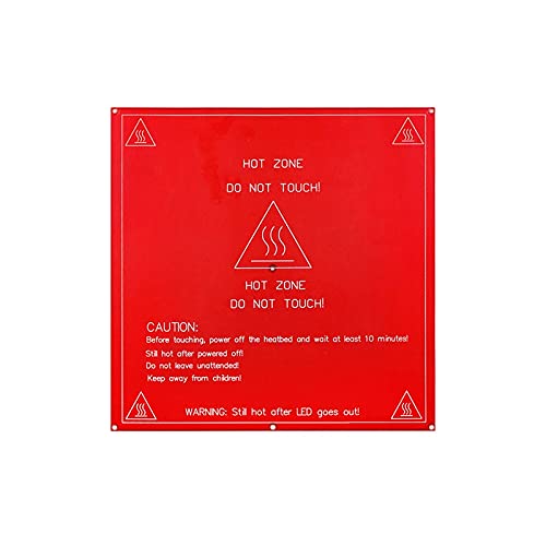 Lysee 3D Printer Parts & Accessories - Heated Bed Parts Hotbed Aluminum Plate PCB Board for 3D Printer QJY99 - (Size: Red 214x314x2.0mm)