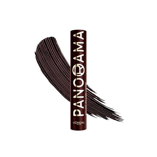 L’Oréal Paris Panorama Chromatic Mascara, Intensive Farbe, 24h Halt, Panorama-Volumen von Winkel zu Winkel, Für definierte und volle Wimpern, Farbe: Bordeux Cashmere*