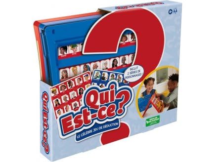 Jeu Societe Qui est ce ? Personnages Classiques et Heros - Version FR - devinettes, Deduction - 2 Joueurs - Set Enfant et Carte