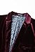 WZIKAI Mens Velvet Blazer One Button Slim Fit Solid Fashion Suit Jacket Sport Coat for Wedding Prom Dinner Party Wine Red S