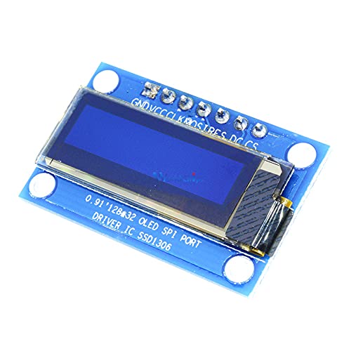 0.91 Inch 128x32 White OLED LCD Display DIY OLED Module SSD1306 Driver IC for Arduino PIC SPI Port DC 3.3V-5V