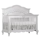 Evolur Aurora 5-in-1 Convertible Crib, Akoya Grey Pearl