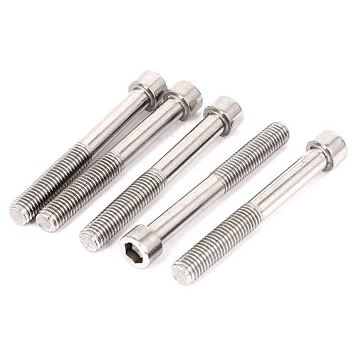 Lot de 6 vis M10 x 80 mm DIN 912 en acier inoxydable pour châssis de remorque