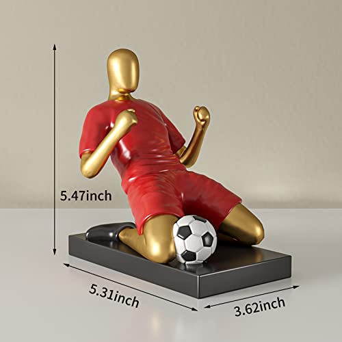 Teatones Soccer Goal Celebration Statues Gold Abstract Sculpture Resin Collectible Figurines For Golden Home Decor Accents Living Room Office Desk Bookshelf Decorations #TOP1
