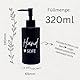 BoBoU 2er Set Glas Seifenspender schwarz matt 320ml Keramik Oberfläche Mattschwarzer Pumpenkopf mit Bambus tablett handgeschriebener Text Spülmittelspender Handseifenspender Küche Bad