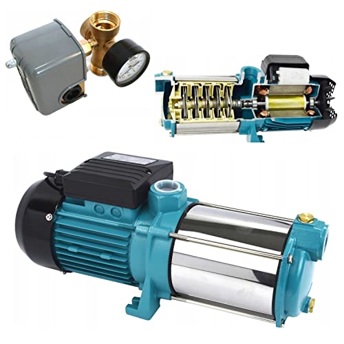 Kreiselpumpe Jetpumpe Gartenpumpe MH 1300 Watt 6000 L/h 5,5 bar mit Druckschalter