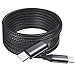 BoxWave Cable Compatible with Umax EinStar Vega 3D Scanner - DirectSync PD Cable (10ft) - USB-C to USB-C (100W), Long Type C Braided Nylon Alloy Fast Charge - Jet Black