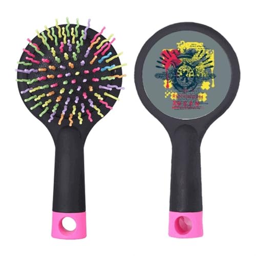 Brosse démêlante pneumatique anti-casse motif Lion Street Art