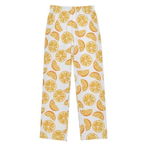ZZXXB Summer Orange Boys Long Pants Soft Trousers Elastic