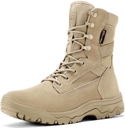 FREE SOLDIER Taktische Herrenstiefel 8 Zoll Leichte Kampfstiefel mens Military and Tactical Boot