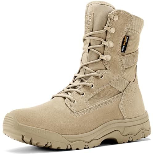 FREE SOLDIER Men's LT Military Tactical 8" Daily Work Boots