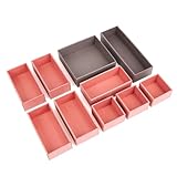 yamapac 引き出しキレイ 整理トレイ SHIKI®深型 組み合わせ10個セット (スモーキーピンク×トープ)