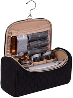 ALLSORTSOUTLET Travel Organiser Bag compatible for Dyson Airwrap Styler Portable Travel Storage Case for Air wrap Styler & Attachments (Black)