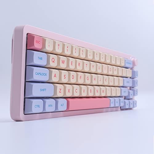 JakeTsai PBT Keycaps XDA Profile 132 Keys Set Dye Sublimation Keycaps Marshmallow Theme Keycap ANSI Layout Compatible MX Switches Mechanical Keyboard