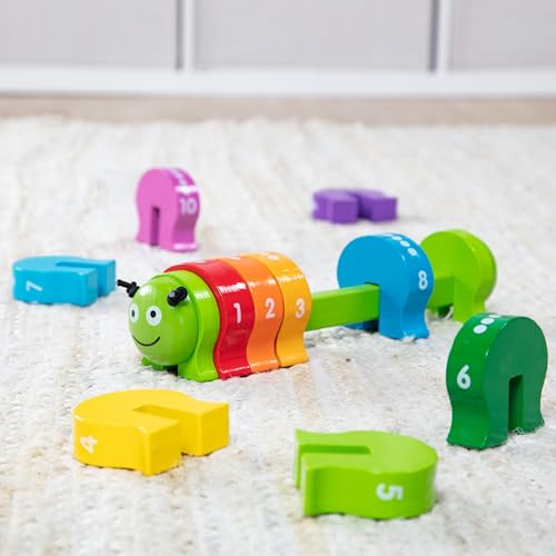 Melissa & Doug Counting Caterpillar - Classic Wooden Toy with 10 Colorful Numbered Segments - image 9