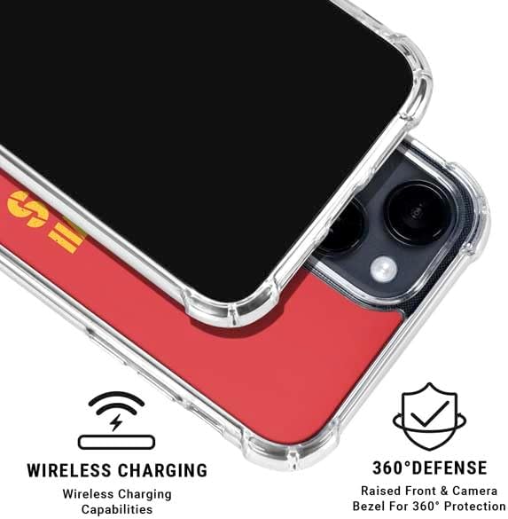 Skinit Clear Phone Case Compatible with iPhone 14 - Officially Licensed NFL Kansas City Chiefs Super Bowl LVII Champions Design
