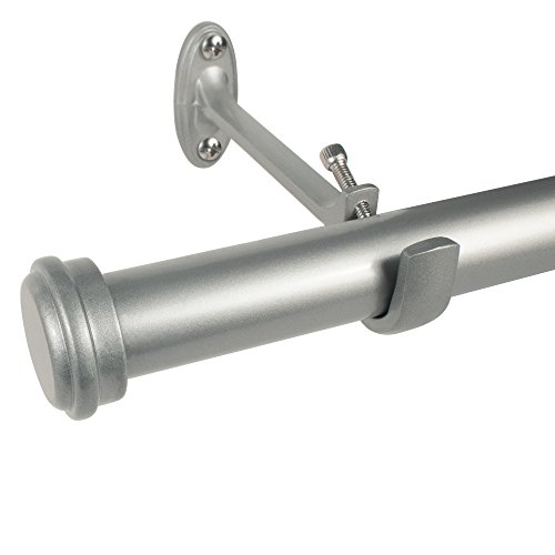 Decopolitan End Cap Single Curtain Rod Set, 18 To 36-Inch, Nickel #TOP1