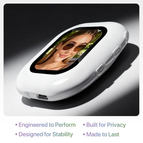 Image of Moman Mini Vlog Selfie Monitor Screen for iPhone, 4K 60fps & Encrypted Private P2P Wireless, Magnetic Back Camera Monitor, 164 ft Range for TikTok, YouTube, Vlog Photo & Video Kits, Cream White