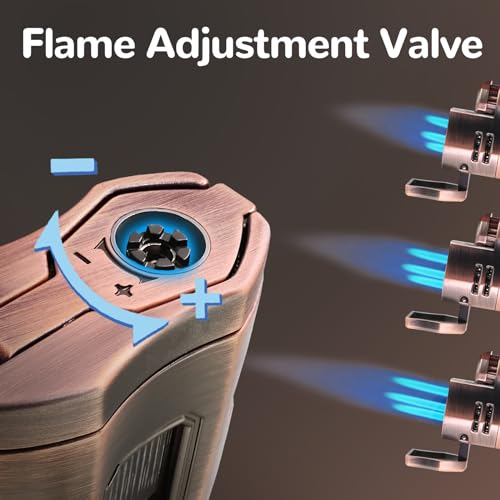 Encendedor Laffizz con llama triple y recargable miniatura 4