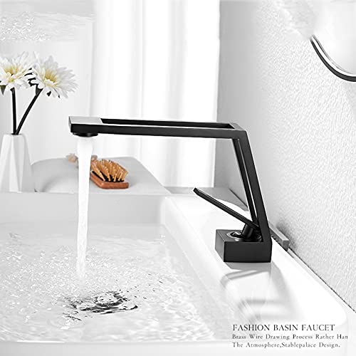 Mitigeur d'eau chaude et froide en laiton noir mat durable