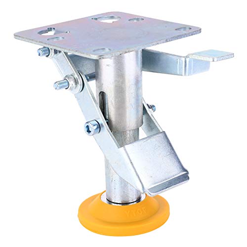 Floor Lock, Adjustable Height Trolley Brake Floor Lock, Manganese Steel 100kg Bearing Trolley Cart Lock with TPU Pad for 4~5in Casters(X-75-32-3)