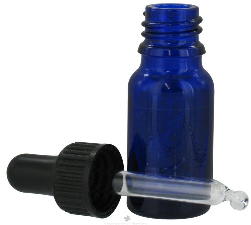 SANCTUM AROMATHERAPY Cobalt Blue Bottle Pipetter Cap Black, 1 EA