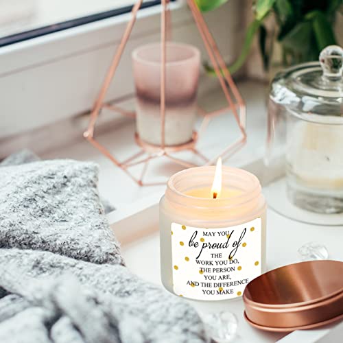 10 Pcs Jars Scented Soy Candles 3.5 Oz May You Be Proud Of The Difference You Make Candles Thank You Gifts For Employee Appreciation Gifts Coworker Nurse Teachers (White) #TOP5