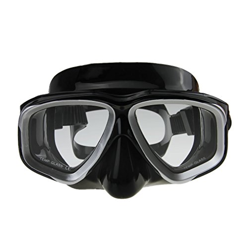 Holiberty Adults No Leaking Watertight Anti-Fog Swim Dive Snorkel Masks Glasses Wide Clear Vision Tempered Glass Lens Swimming Goggles Scuba Diving Snorkeling Mask for Women Men