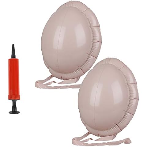 LOCOLO 2PCS Santa Inflatable Big Belly Pregnant Woman Fake Belly Santa Claus Beer Belly With Mini Inflator Halloween Costume Accessories Christmas Costume Fat Suit Padding Cover